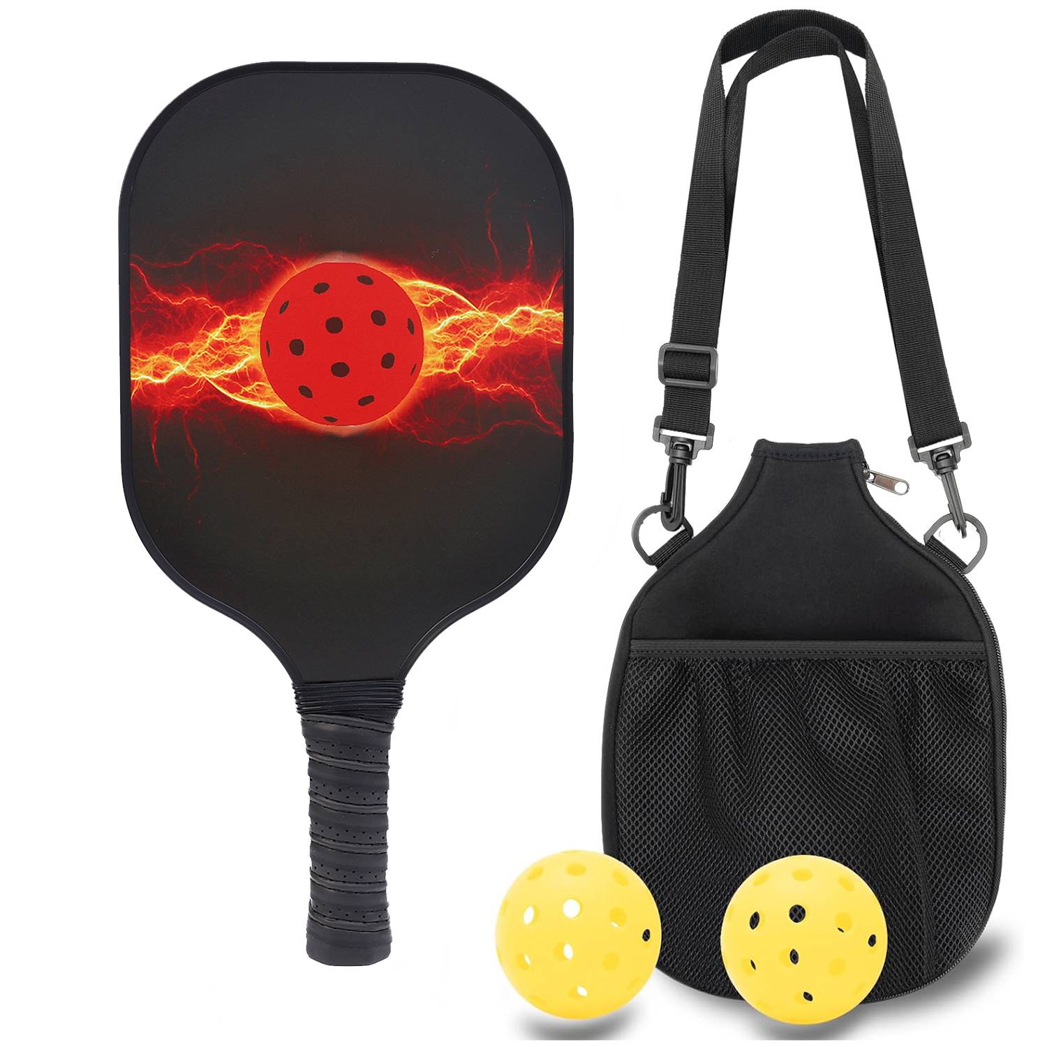 T-02 [Single+single-shot backpack+2 40-hole outdoor ball] Carbon fiber